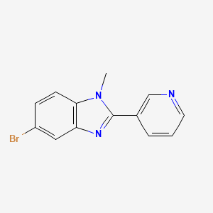 molecular formula C13H10BrN3 B15352601 5-Bromo-1-methyl-2-pyridin-3-ylbenzimidazole 