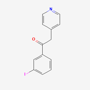 molecular formula C13H10INO B15352618 1-(3-Iodophenyl)-2-pyridin-4-ylethanone 