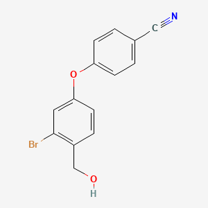 molecular formula C14H10BrNO2 B15352679 4-[3-Bromo-4-(hydroxymethyl)phenoxy]benzonitrile CAS No. 906673-46-9