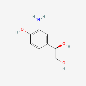 molecular formula C8H11NO3 B15352688 (R)-1-(3-amino-4-hydroxyphenyl)ethane-1,2-diol 