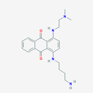 molecular formula C22H28N4O2 B15352691 1-((4-Aminobutyl)amino)-4-((2-(dimethylamino)ethyl)amino)anthracene-9,10-dione 