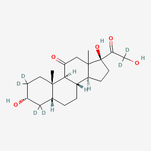 molecular formula C21H32O5 B15352697 Tetrahydro Cortisone-d6 