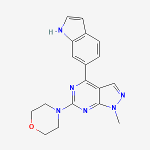 4-[4-(1H-indol-6-yl)-1-methylpyrazolo[3,4-d]pyrimidin-6-yl]morpholine