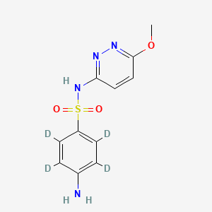 molecular formula C11H12N4O3S B15352776 Sulfamethoxypyridazine-d4 