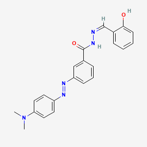 (E)-3-((E)-(4-(Dimethylamino)phenyl)diazenyl)-N'-(2-hydroxybenzylidene)benzohydrazide