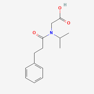 molecular formula C14H19NO3 B15352874 2-[3-Phenylpropanoyl(propan-2-yl)amino]acetic acid 