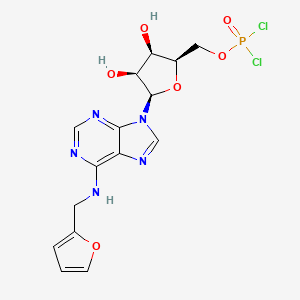 molecular formula C15H16Cl2N5O6P B15352887 Kinetin Riboside-5'-monophosphorodichloridate 