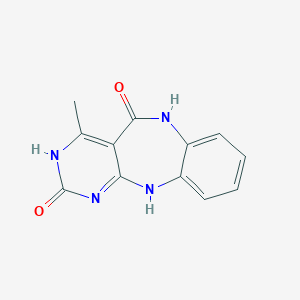 B153529 2-Hydroxy-4-methylpyrimido(4,5-b)(1,5)benzodiazepin-5-one CAS No. 131563-03-6