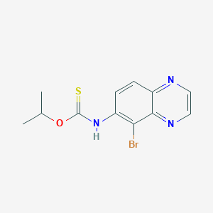 molecular formula C12H12BrN3OS B15352911 O-Isopropyl (5-Bromoquinoxalin-6-yl)carbamothioate(Brimonidine Impurity) 