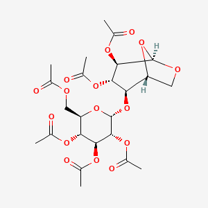 molecular formula C24H32O16 B15352923 Maltosan hexaacetate 