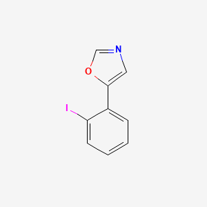 molecular formula C9H6INO B15352940 5-(2-Iodophenyl)oxazole 