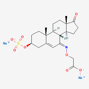 molecular formula C21H27NNa2O8S B15352962 Dehydroepiandrosterone 3-Sulfate 7-(O-Carboxymethyl)oxime Disodium Salt 