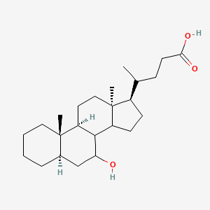 4-[(5R,7S,9S,10S,13S,17R)-7-hydroxy-10,13-dimethyl-2,3,4,5,6,7,8,9,11,12,14,15,16,17-tetradecahydro-1H-cyclopenta[a]phenanthren-17-yl]pentanoic acid