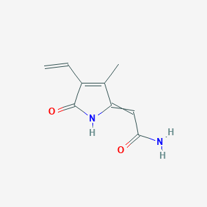 2-(4-Ethenyl-3-methyl-5-oxo-1,5-dihydro-2H-pyrrol-2-ylidene)acetamide