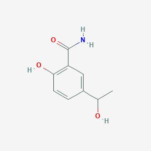 molecular formula C9H11NO3 B15353049 2-Hydroxy-5-(1-hydroxyethyl)benzamide CAS No. 2724509-52-6