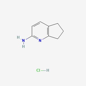 molecular formula C8H11ClN2 B15353060 5H,6H,7H-Cyclopenta[b]pyridin-2-amine Hydrochloride 