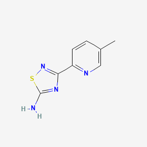 molecular formula C8H8N4S B15353072 3-(5-Methylpyridin-2-yl)-1,2,4-thiadiazol-5-amine 