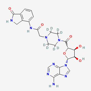 2-[4-[(2S,3S,4R,5R)-5-(6-aminopurin-9-yl)-3,4-dihydroxyoxolane-2-carbonyl]-2,2,3,3,5,5,6,6-octadeuteriopiperazin-1-yl]-N-(1-oxo-2,3-dihydroisoindol-4-yl)acetamide