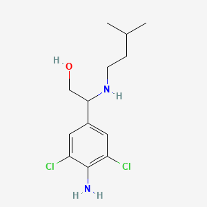 molecular formula C13H20Cl2N2O B15353123 2-(4-Amino-3,5-dichlorophenyl)-2-(3-methylbutylamino)ethanol 