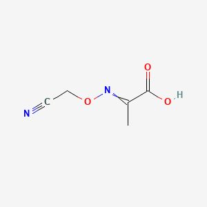 molecular formula C5H6N2O3 B15353151 2-((Cyanomethoxy)imino)propanoic Acid 