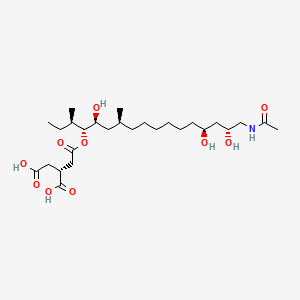 (2R)-2-[2-[(3R,4R,5S,7S,14S,16R)-17-acetamido-5,14,16-trihydroxy-3,7-dimethylheptadecan-4-yl]oxy-2-oxoethyl]butanedioic acid