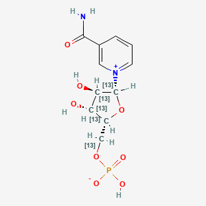 molecular formula C11H15N2O8P B15353210 beta-Nicotinamide Mononucleotide-13C5 