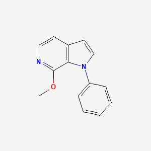 molecular formula C14H12N2O B15353217 7-Methoxy-1-phenylpyrrolo[2,3-c]pyridine 