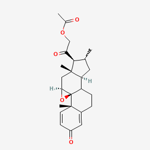 molecular formula C24H30O5 B15353269 11,21-Didehydro-(9b,11b)-epoxy-21-(acetyloxy) Desoxymetasone 