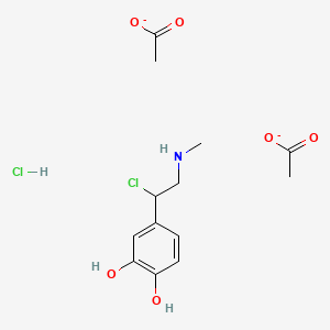 4-[1-Chloro-2-(methylamino)ethyl]benzene-1,2-diol;diacetate;hydrochloride