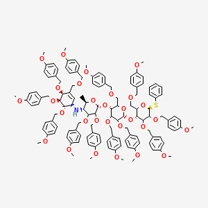 molecular formula C127H143NO29S B15353306 Acarbose-1-phenylthiol Dodeca(p-methoxybenzyl Ether) 