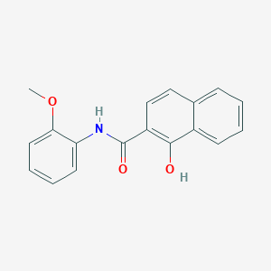 molecular formula C18H15NO3 B15353320 1-hydroxy-N-(2-methoxyphenyl)naphthalene-2-carboxamide 