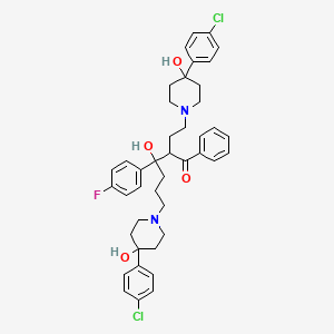 6-(4-(4-Chlorophenyl)-4-hydroxypiperidin-1-yl)-2-(2-(4-(4-chlorophenyl)-4-hydroxypiperidin-1-yl)ethyl)-3-(4-fluorophenyl)-3-hydroxy-1-phenylhexan-1-one