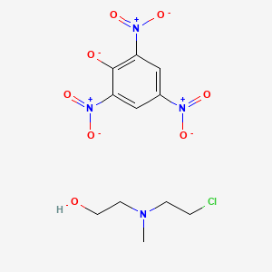 2-[2-Chloroethyl(methyl)amino]ethanol;2,4,6-trinitrophenolate