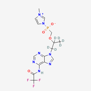 molecular formula C15H17F3N7O4P B15353405 6-(2,2,2-Trifluoroacetamido)tenofovir 1-Methyl-1H-imidazol-3-ium-d6 