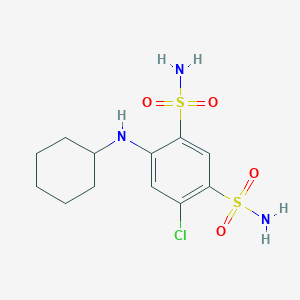 4-Chloro-6-(cyclohexylamino)benzene-1,3-disulfonamide