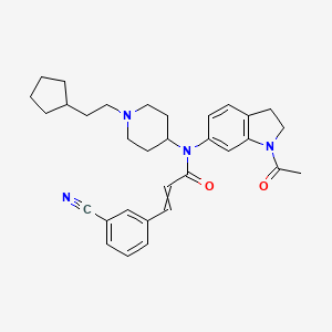 n-(1-Acetyl-2,3-dihydro-1h-indol-6-yl)-3-(3-cyano-phenyl)-n-[1-(2-cyclopentyl-ethyl)-piperidin-4yl]-acrylamide