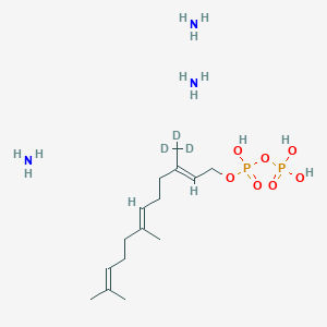 azane;[(2E,6E)-7,11-dimethyl-3-(trideuteriomethyl)dodeca-2,6,10-trienyl] phosphono hydrogen phosphate