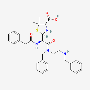 molecular formula C32H38N4O4S B15353562 Benzylpenicilloic Acid Benzathide 