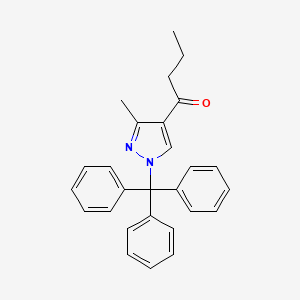 molecular formula C27H26N2O B15353567 1-(3-Methyl-1-tritylpyrazol-4-yl)butan-1-one 