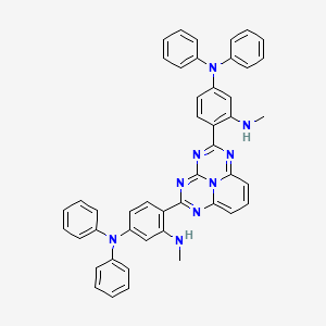 molecular formula C46H37N9 B15353574 4,4'-(Pentaazaphenalene-2,5-diyl))bis(N3-methyltriphenylamine) 