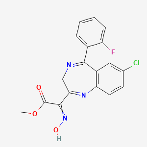 7-Chloro-5-(2-fluorophenyl)-a-(hydroxyimino)-3H-1,4-benzodiazepine-2-acetic Acid Methyl Ester