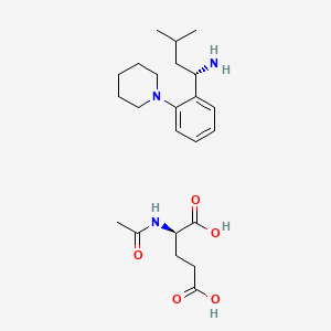 (2R)-2-acetamidopentanedioic acid;(1S)-3-methyl-1-(2-piperidin-1-ylphenyl)butan-1-amine