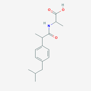 molecular formula C16H23NO3 B15353632 2-[2-[4-(2-Methylpropyl)phenyl]propanoylamino]propanoic acid 