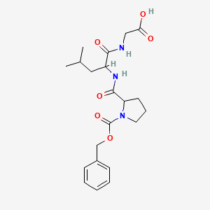 2-[[4-Methyl-2-[(1-phenylmethoxycarbonylpyrrolidine-2-carbonyl)amino]pentanoyl]amino]acetic acid