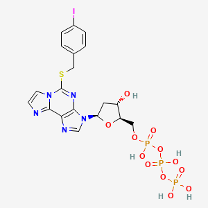 molecular formula C19H21IN5O12P3S B15353682 2-(Iodobenzyl)mercapto-1,N6-etheno-2'-deoxy-ATP 