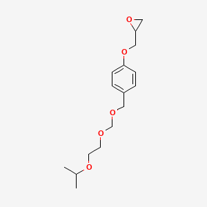 molecular formula C16H24O5 B15353726 2-((4-(((2-Isopropoxyethoxy)methoxy)methyl)phenoxy)methyl)oxirane 