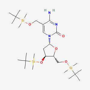 2'-Deoxy-3',5'-bis-O-[(1,1-dimethylethyl)dimethylsilyl]-5-[[[(1,1-dimethylethyl)dimethylsilyl]oxy]methyl]cytidine