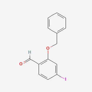 molecular formula C14H11IO2 B15353863 2-(Benzyloxy)-4-iodobenzaldehyde CAS No. 854028-52-7