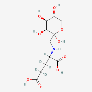 molecular formula C11H19NO9 B15353895 Fructose-glutamic Acid-D5 