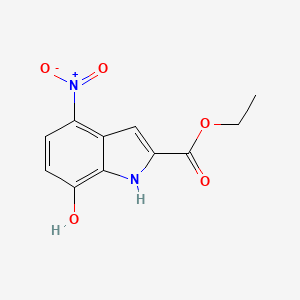 molecular formula C11H10N2O5 B15353920 Ethyl 7-hydroxy-4-nitro-1H-indole-2-carboxylate CAS No. 1003709-11-2